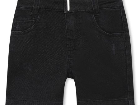 Baby Boys & Girls Black Denim Shorts For Cheap