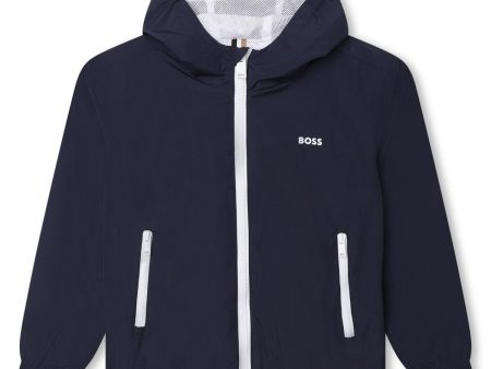 Boys Navy Zip-Up Jacket Fashion