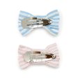 Girls Pink Stripes Hair Clips Online now