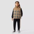 Boys & Girls Beige Check Reversible Padded Down Gilet Hot on Sale