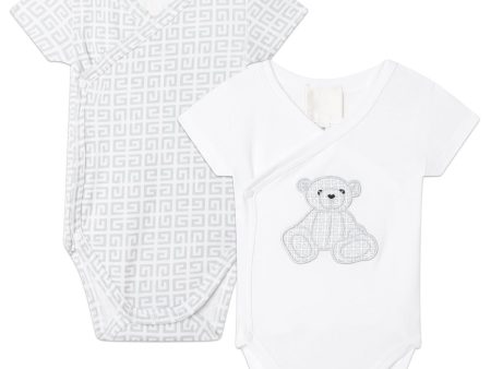 Baby Boy & Girls White Babysuit Set (2 Pack) Online Hot Sale