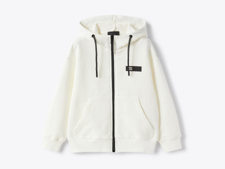 Boys & Girls White  IG  Zip-Up Jacket Online