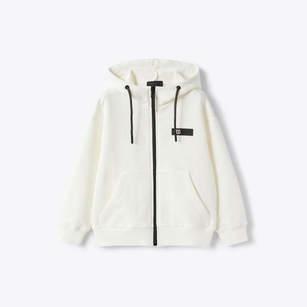 Boys & Girls White  IG  Zip-Up Jacket Online