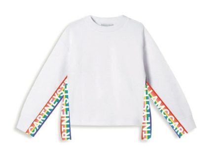 Girls White Cotton Sweatshirt Cheap