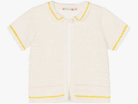 Girls White Knit Cardigan Discount