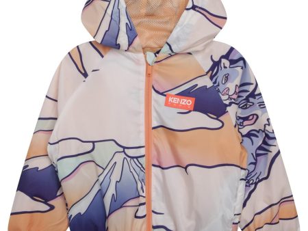 Boys & Girls White Printed Zip-Up Jacket Sale