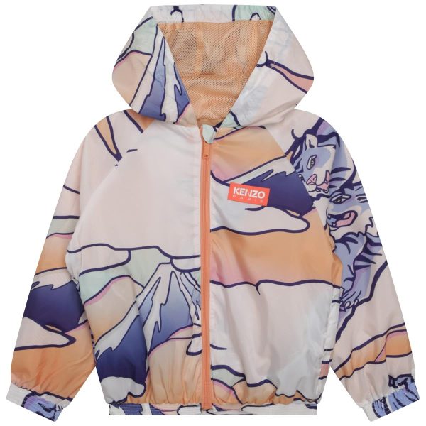 Boys & Girls White Printed Zip-Up Jacket Sale