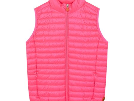 Boys & Girls Fluo Pink Padded Gilet Online Sale