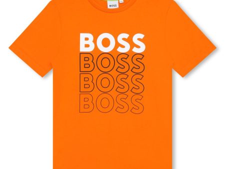 Boys Orange Logo T-Shirt Hot on Sale