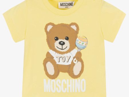 Baby Boys & Girls Yellow Logo Cotton T-Shirt Hot on Sale