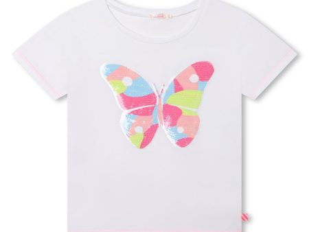 Girls White Butterfly T-Shirt Online Sale