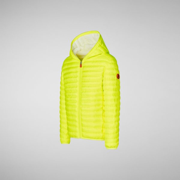 Boys & Girls Fluo Yellow Padded Jacket For Discount