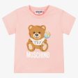 Baby Boys & Girls Pink Logo Cotton T-Shirt For Discount