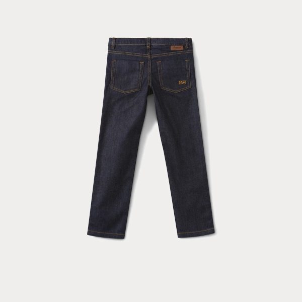 Boys Dark Navy Denim Trousers on Sale