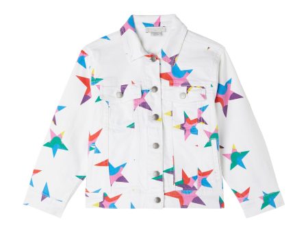 Girls White Star Jacket Online Sale