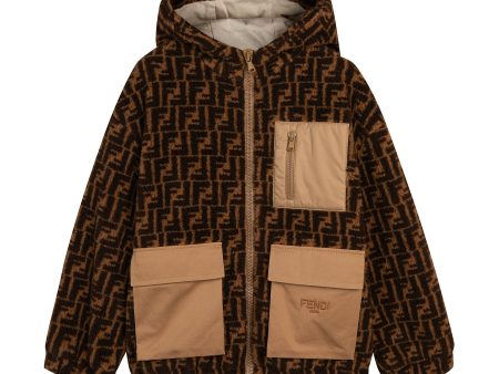 Boys & Girls Brown Logo Jacket on Sale