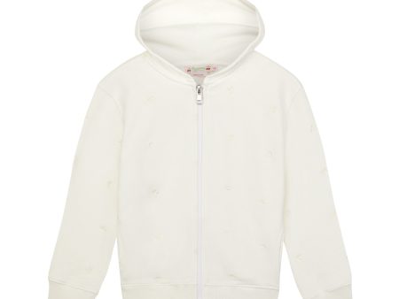 Girls White Zip-Up Top Discount