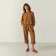 Girls Camel Cotton Trousers on Sale