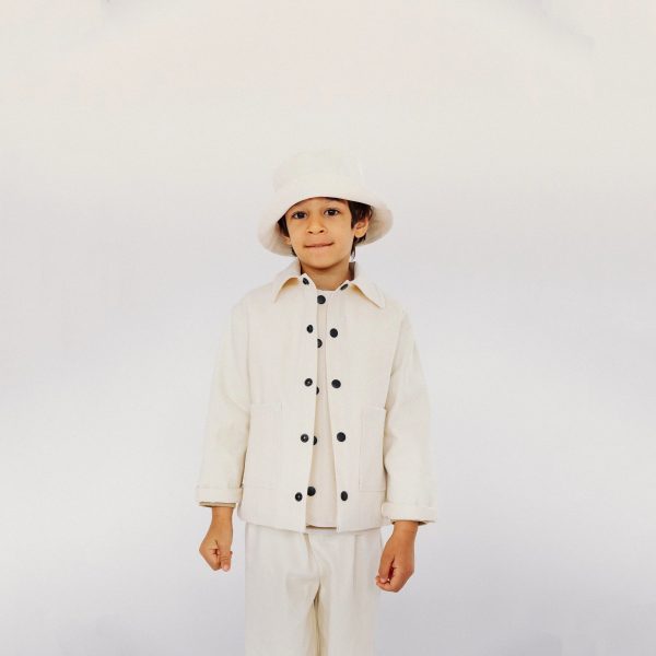 Boys & Girls White Denim Jacket For Discount