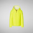 Boys & Girls Fluo Yellow Padded Jacket For Discount