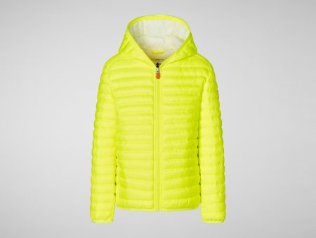 Boys & Girls Fluo Yellow Padded Jacket For Discount