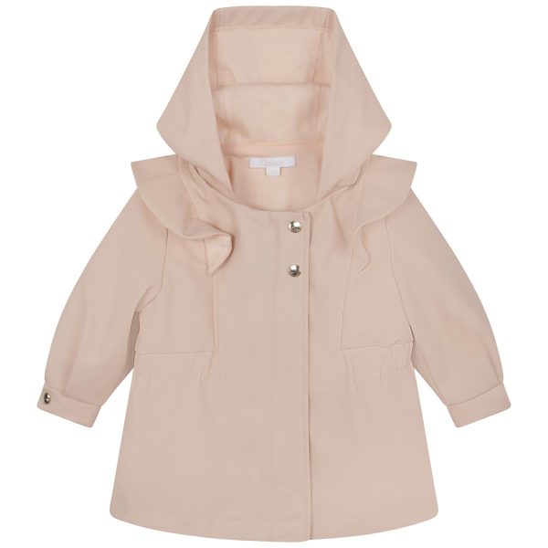 Baby Girls Pink Hooded Jacket Cheap