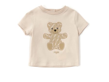 Baby Boys & Girls Beige Bear Cotton T-Shirt Hot on Sale