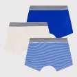 Boys Blue Stripes Cotton Underwear Set(3 Pack) For Cheap