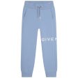 Boys Blue Logo Cotton Trousers Online Sale