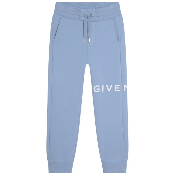 Boys Blue Logo Cotton Trousers Online Sale