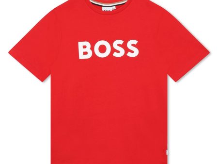 Boys Red Logo T-Shirt Discount