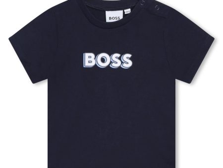 Boys Boys Navy Logo T-Shirt For Discount