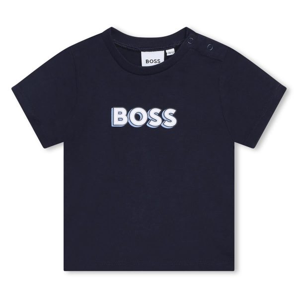 Boys Boys Navy Logo T-Shirt For Discount