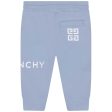 Baby Boys Blue Logo Cotton Trousers on Sale