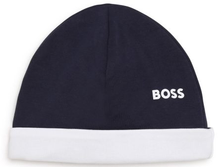 Baby Boys Blue Logo Hat For Discount