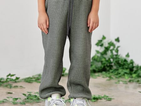 Boys & Girls Charcoal Check Trousers Online now