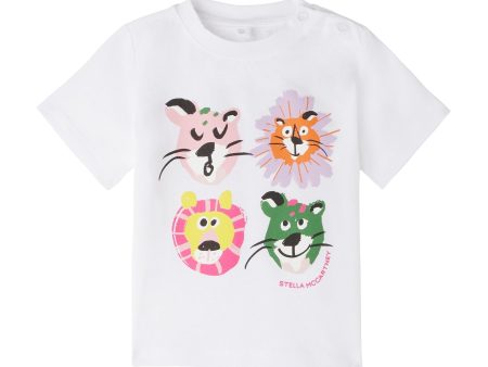 Baby Boys & Girls White Printed Cotton T-Shirt Online Hot Sale