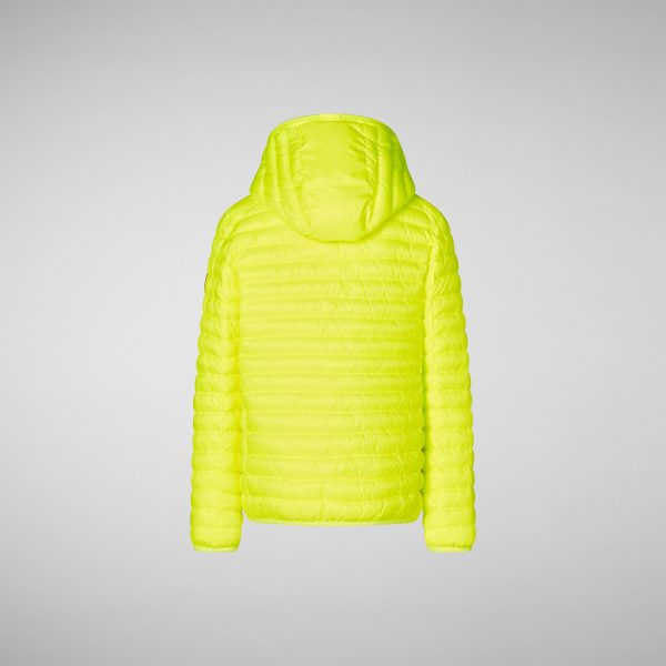 Boys & Girls Fluo Yellow Padded Jacket For Discount