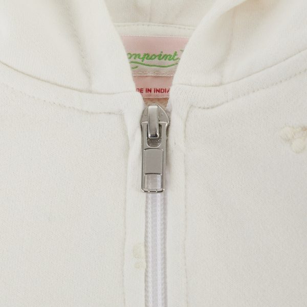 Girls White Zip-Up Top Discount