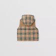 Boys & Girls Beige Check Reversible Padded Down Gilet Hot on Sale