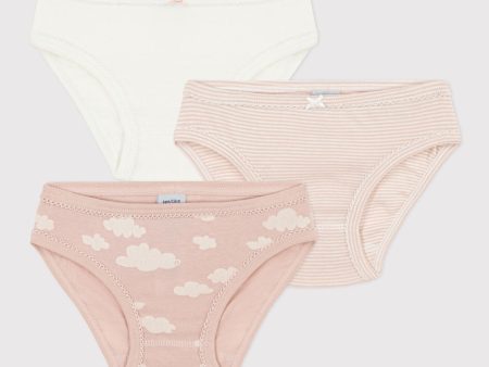 Girls Pink Cotton Underwear Set(3 Pack) Online Sale