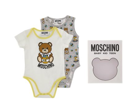 Baby Boys & Girls Grey Cotton Babysuit Set Sale