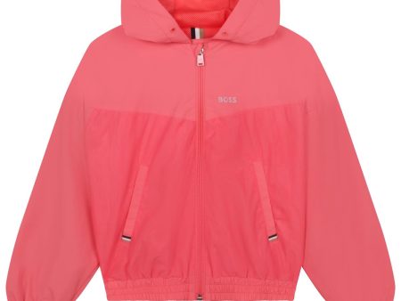 Girls Pink Zip-Up Jacket Fashion