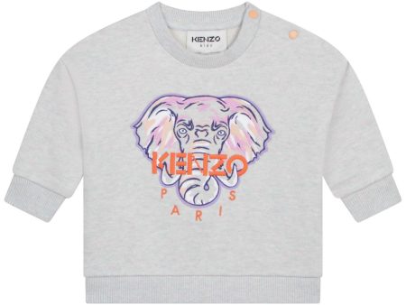 Baby Girls Grey Logo Sweatshirt Online Hot Sale