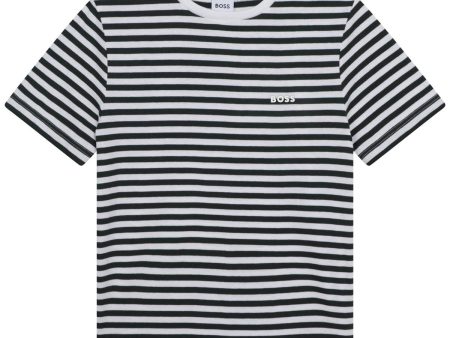 Boys Navy Stripes T-Shirt Online now