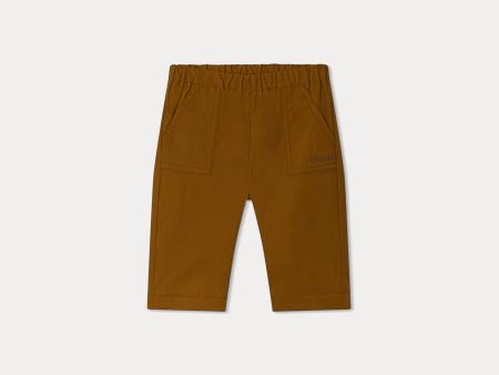 Baby Boys & Girls Brown Cotton Trousers For Discount