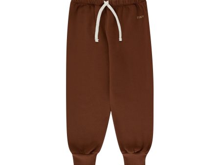 Boys & Girls Brown Logo Cotton Trousers For Cheap