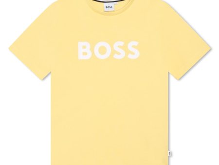 Boys Yellow Logo T-Shirt For Cheap