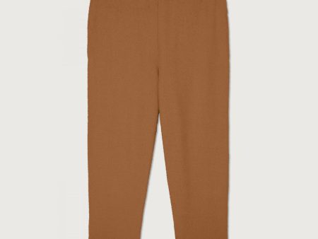 Girls Camel Cotton Trousers on Sale