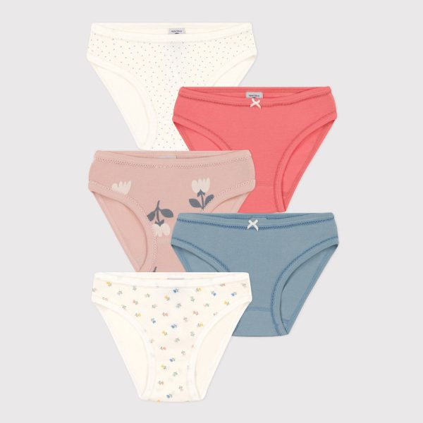 Girls Multicolor Cotton Underwear Set(5 Pack) Online now